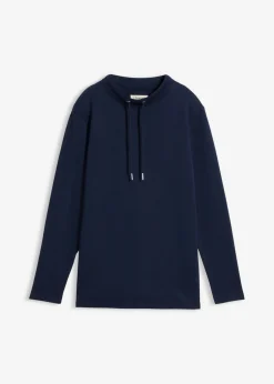 bonprix bonprix Básicos|Ropa Cómoda>Sudadera con abertura Azul marino