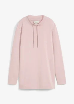 bonprix bonprix Básicos|Ropa Cómoda>Sudadera con abertura Rosa mate