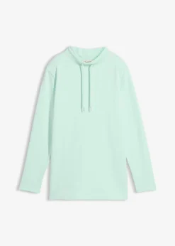 bonprix bonprix Básicos|Ropa Cómoda>Sudadera con abertura Menta claro