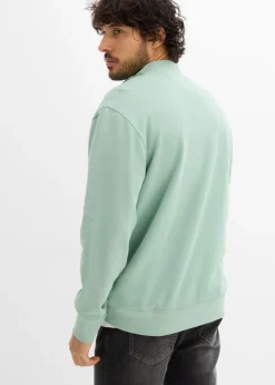 Hombre bonprix bonprix Sudadera con botones de algodón orgánico puro