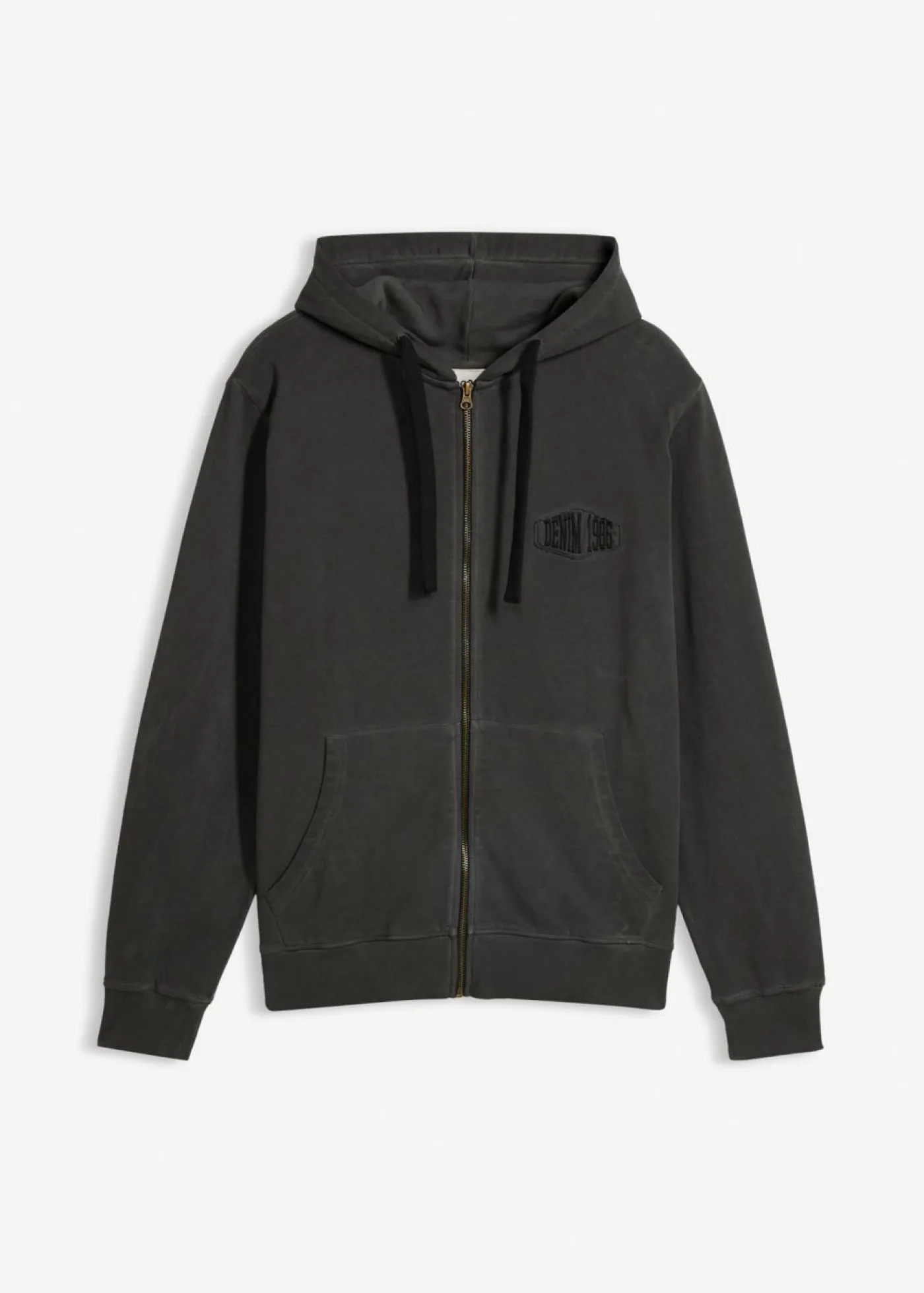 bonprix bonprix Chándals>Sudadera con capucha con efecto desgastado Negro desgastado