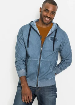 Hombre bonprix bonprix Sudadera con capucha con efecto desgastado