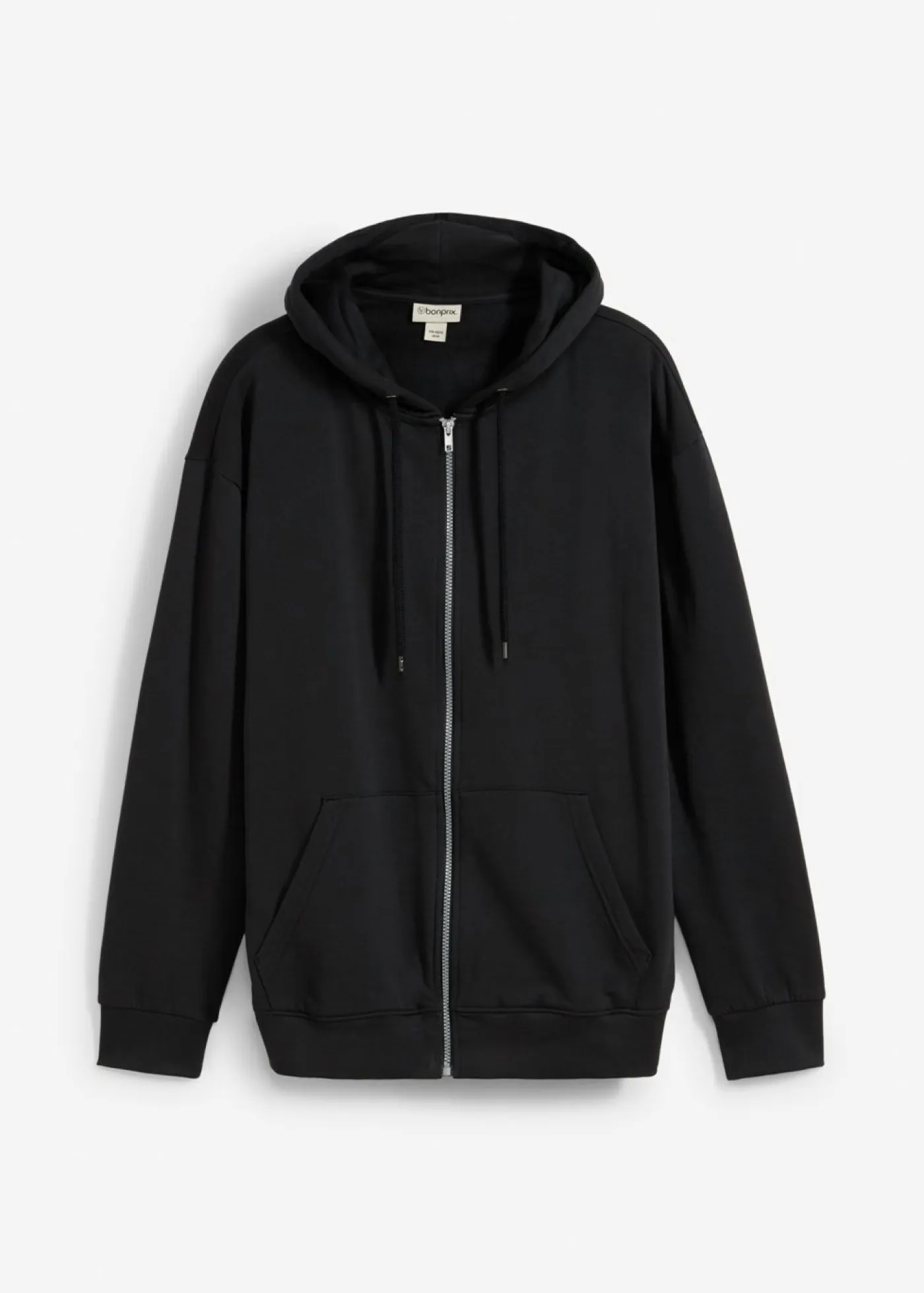 bonprix bonprix Básicos En Rebajas|Chándals>Sudadera con capucha de algodón orgánico puro, loose fit Negro