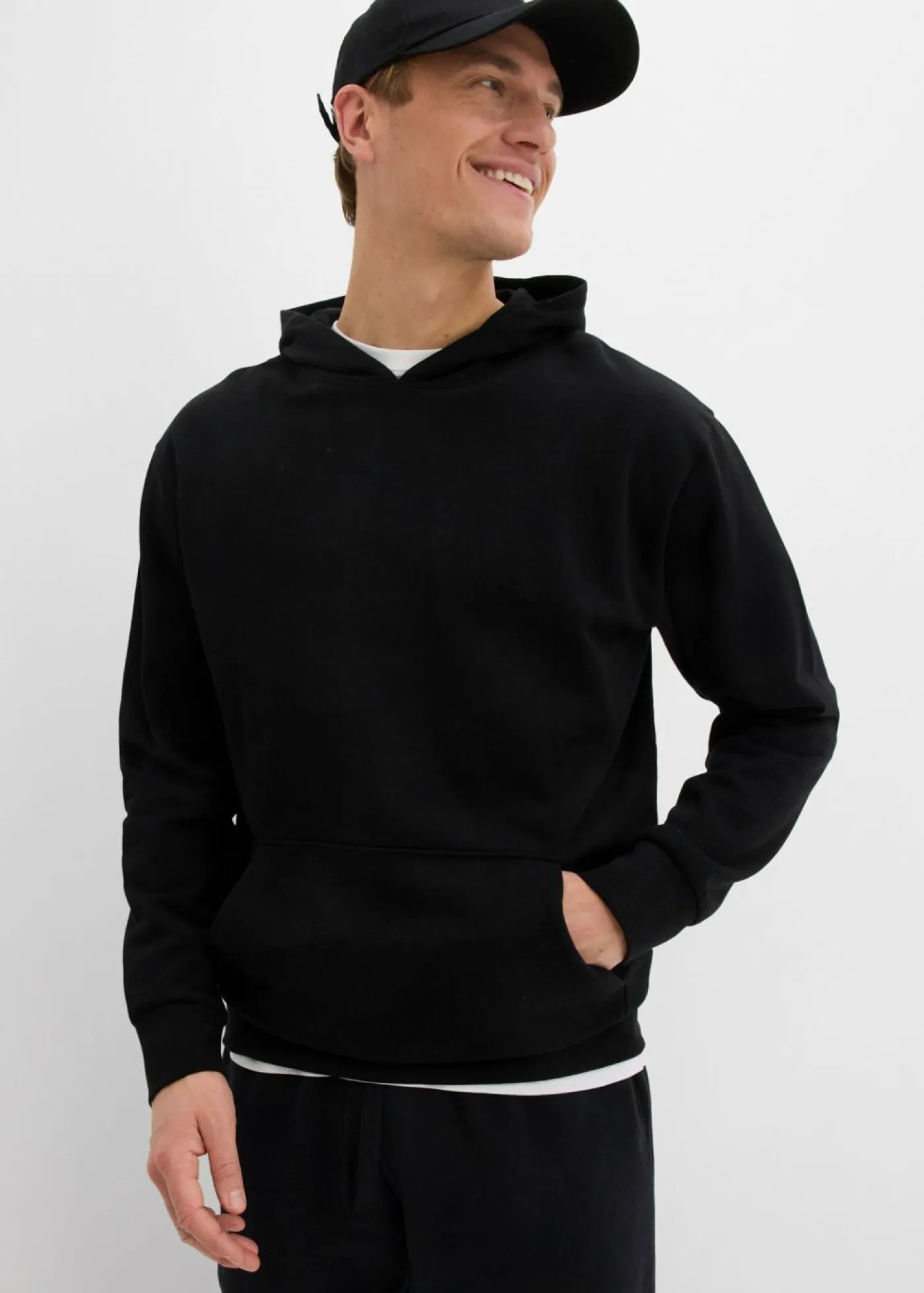 Hombre bonprix bonprix Sudadera con capucha de algodón orgánico puro, loose fit