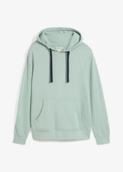 bonprix bonprix Básicos En Rebajas|Chándals>Sudadera con capucha de algodón puro Verde grisáceo
