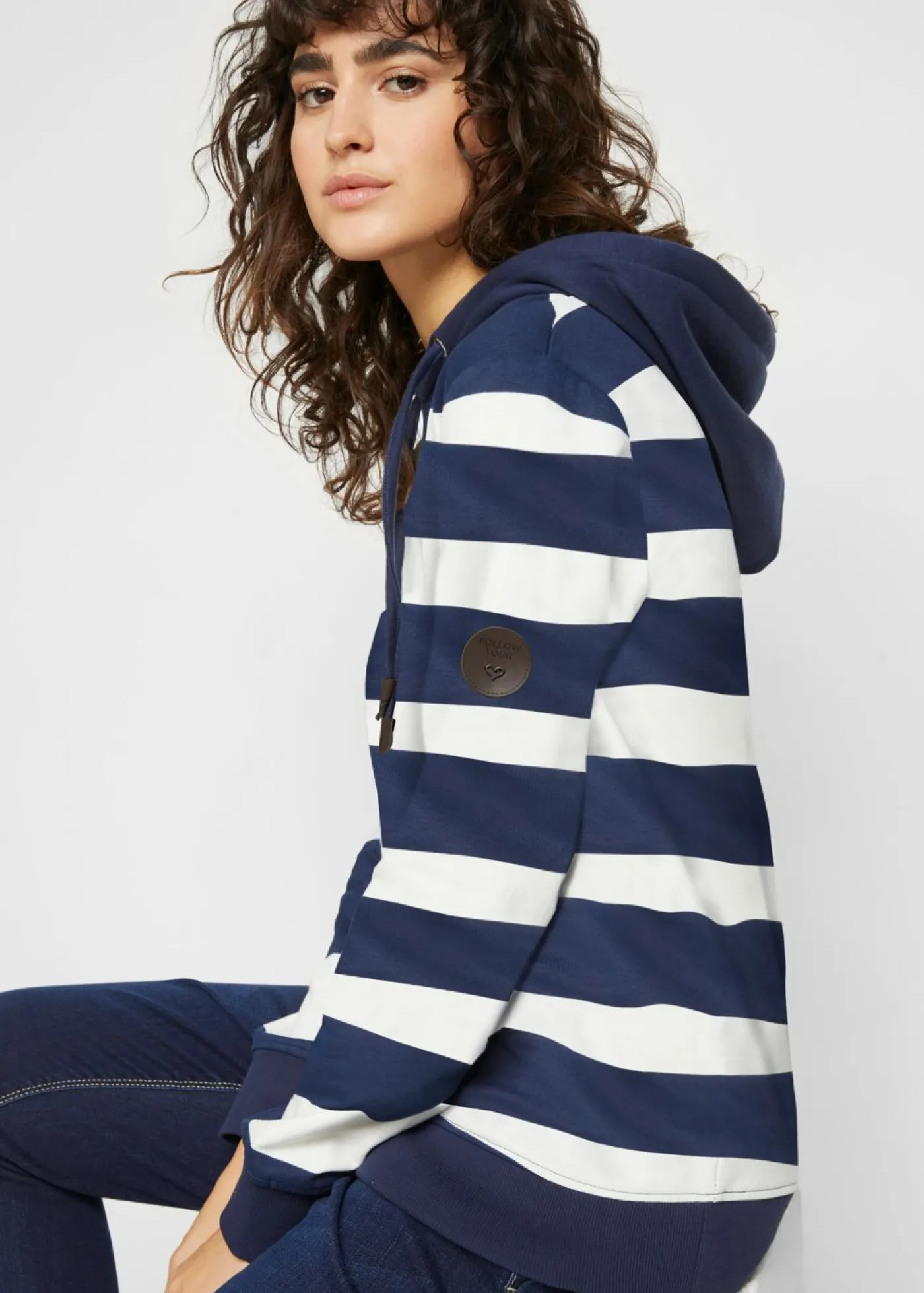 Mujer bonprix bonprix Sudadera con capucha de algodón puro