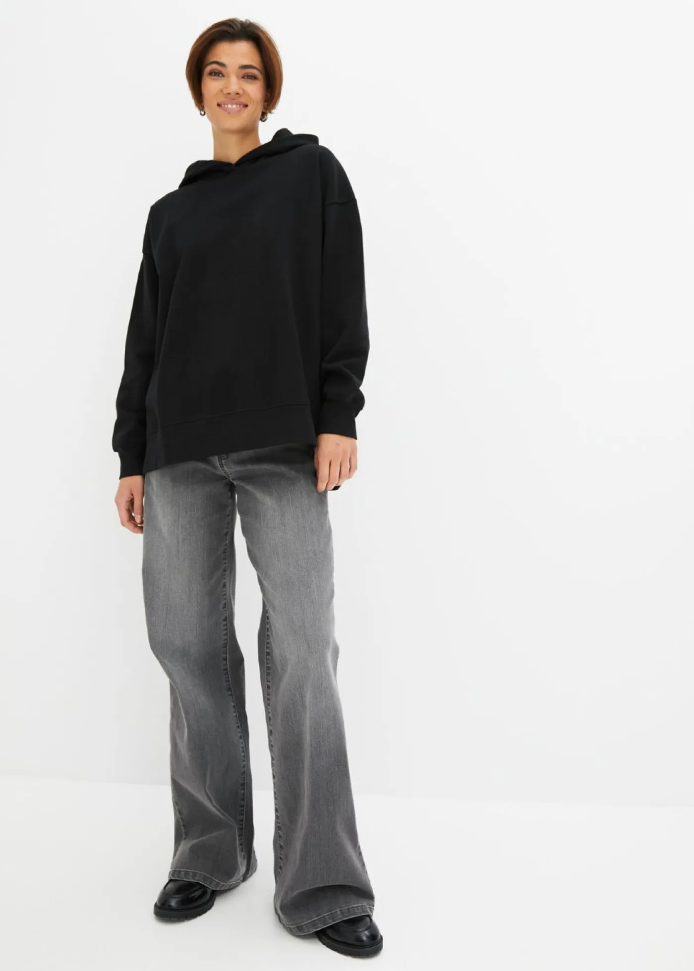 Mujer bonprix bonprix Sudadera con capucha de algodón puro