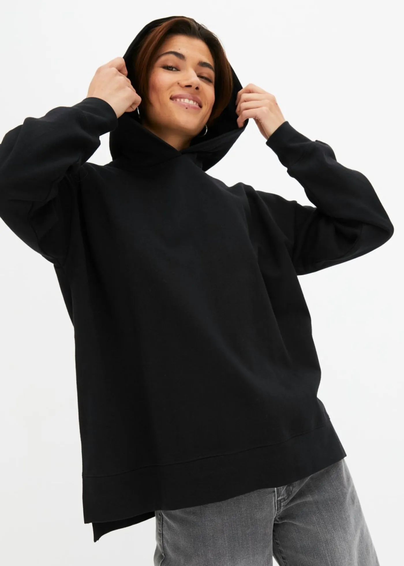 Mujer bonprix bonprix Sudadera con capucha de algodón puro