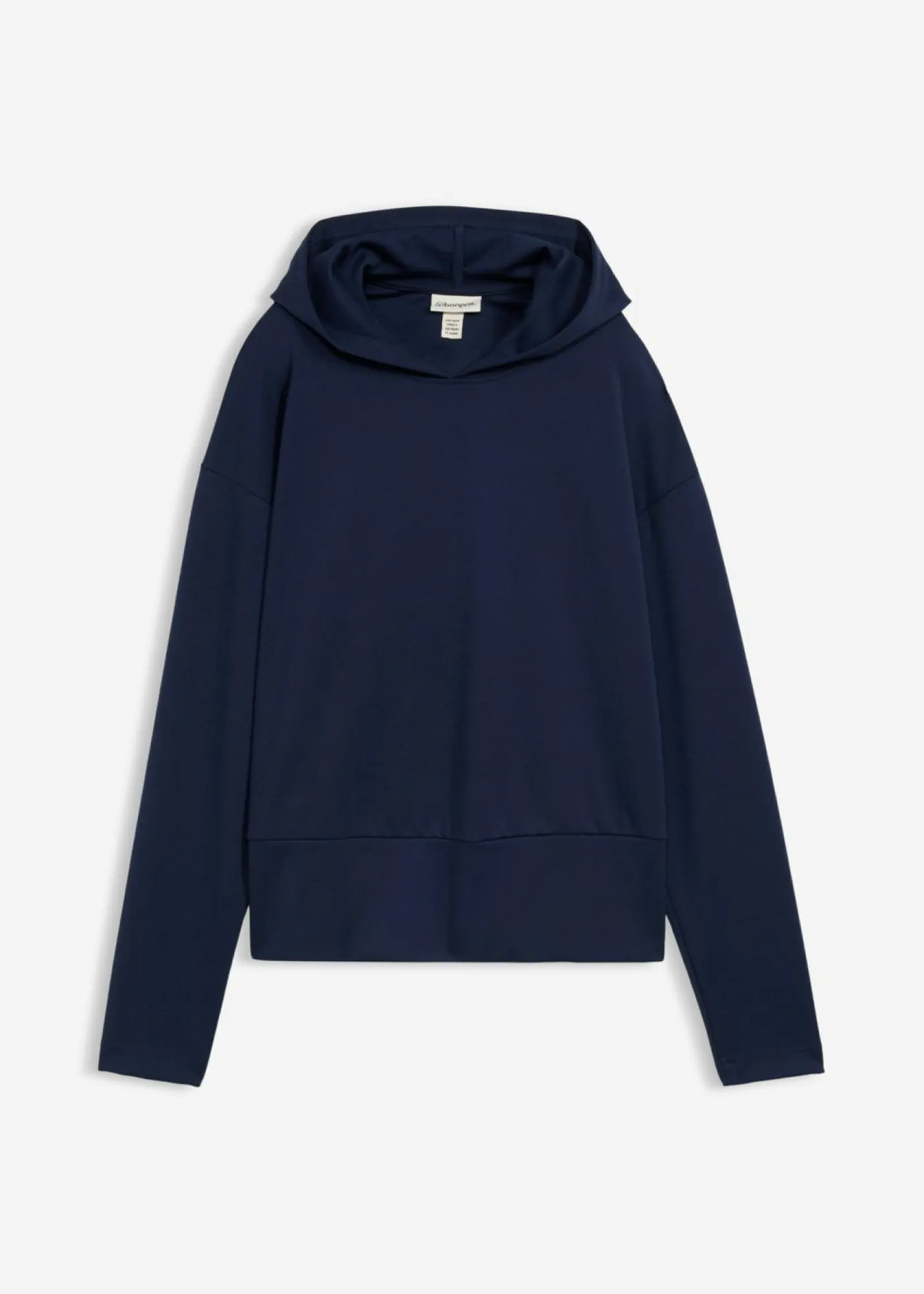bonprix bonprix Ropa Cómoda>Sudadera con capucha de cómodo tejido Punto di Roma Azul marino