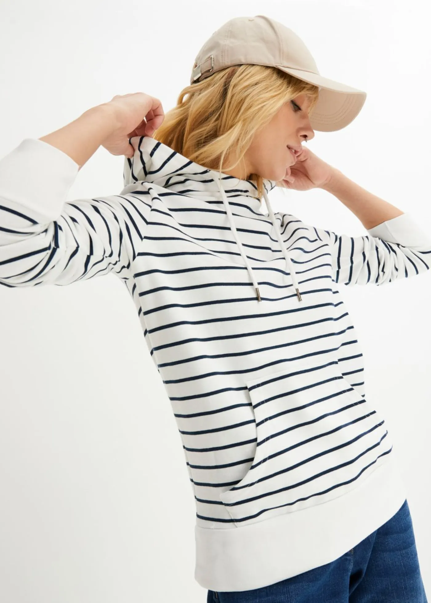 Mujer bonprix bonprix Sudadera con capucha de mezcla de algodón