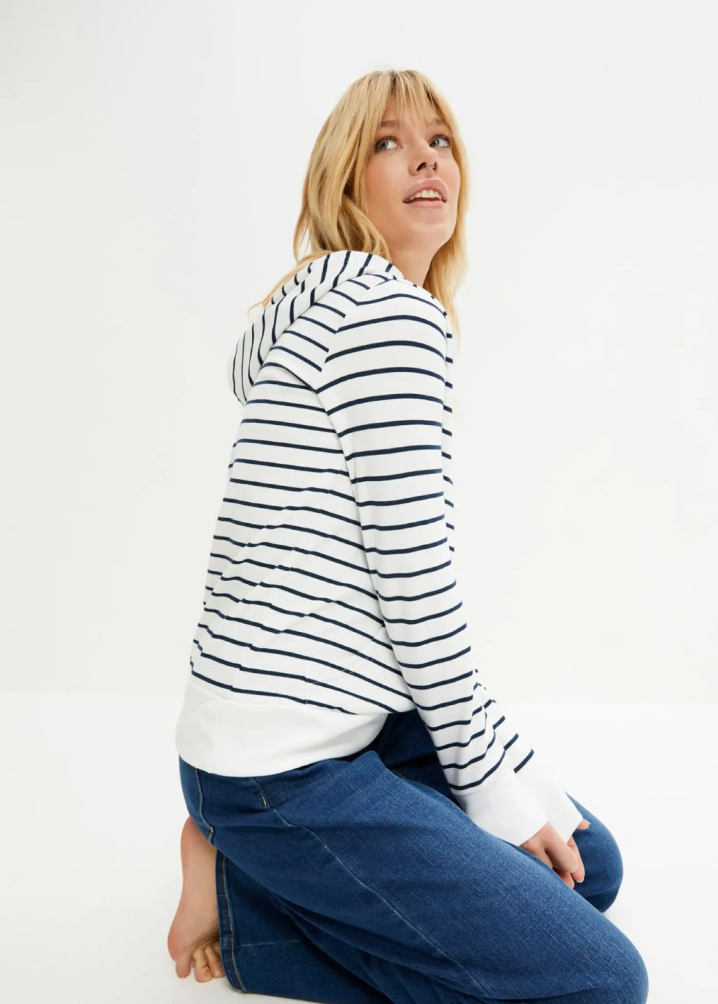 Mujer bonprix bonprix Sudadera con capucha de mezcla de algodón