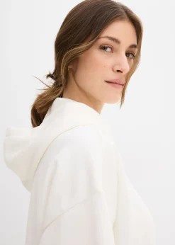 Mujer bonprix bonprix Sudadera con capucha de mezcla de viscosa ligeramente brillante