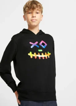 bonprix bonprix Ropa 9 A 16 Años·Sudaderas Y Jerséis>Sudadera con capucha en suave mezcla de algodón Negro