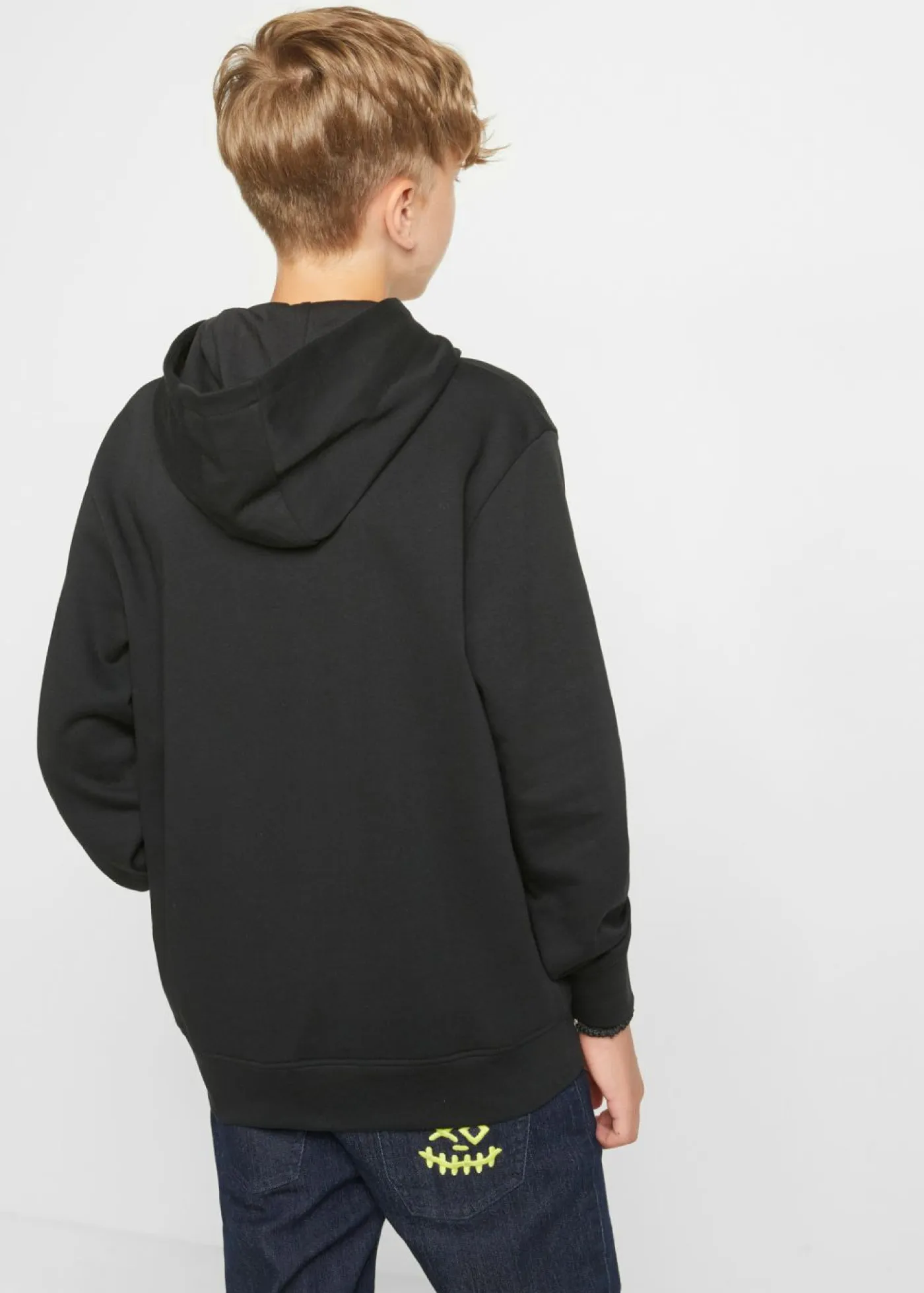 bonprix bonprix Ropa 9 A 16 Años·Sudaderas Y Jerséis>Sudadera con capucha en suave mezcla de algodón Negro