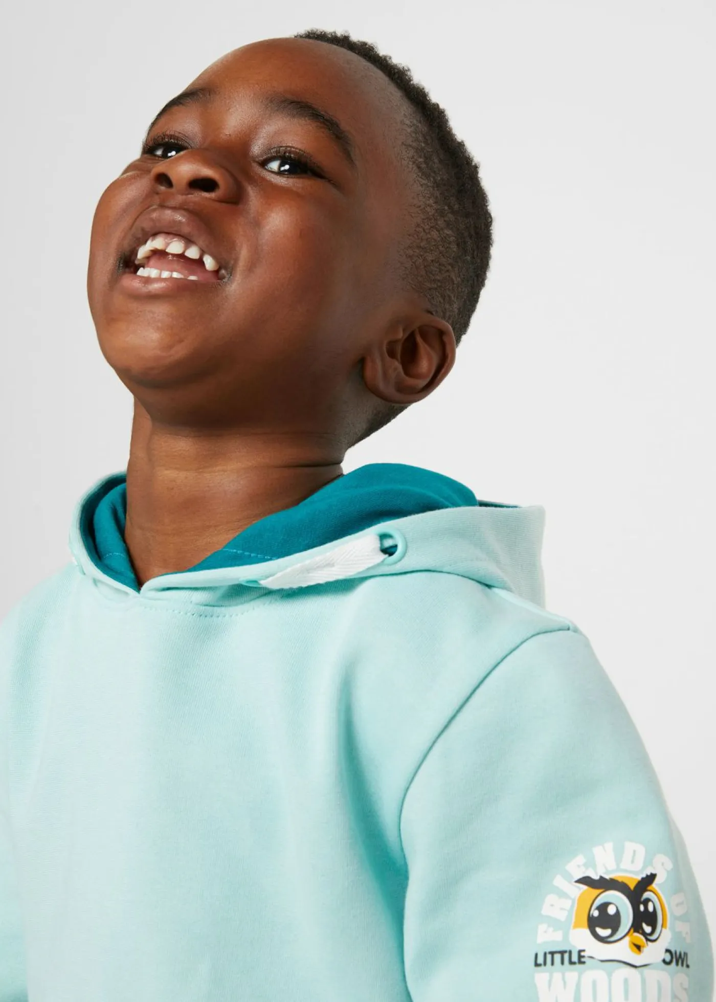 bonprix bonprix Ropa 2 A 9 Años·Sudaderas Y Jerséis>Sudadera con capucha en suave mezcla de algodón cobalto/menta