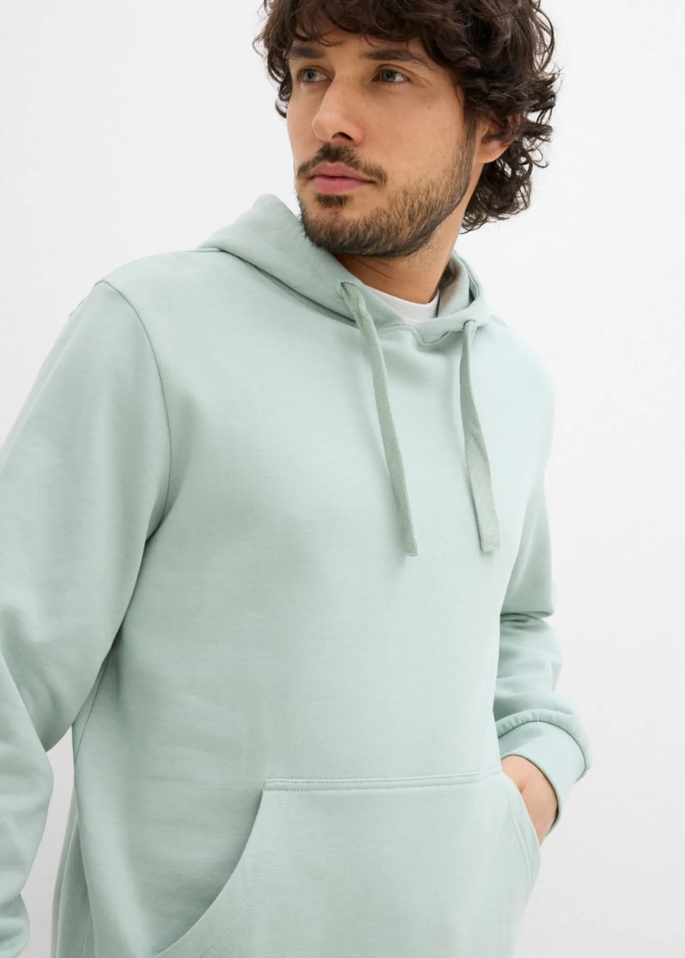 bonprix bonprix Básicos En Rebajas|Ropa Deportiva>Sudadera con capucha regular fit Verde grisáceo