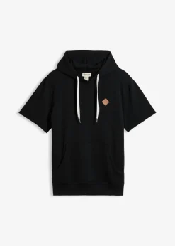 bonprix bonprix Chándals>Sudadera con capucha y manga corta Negro