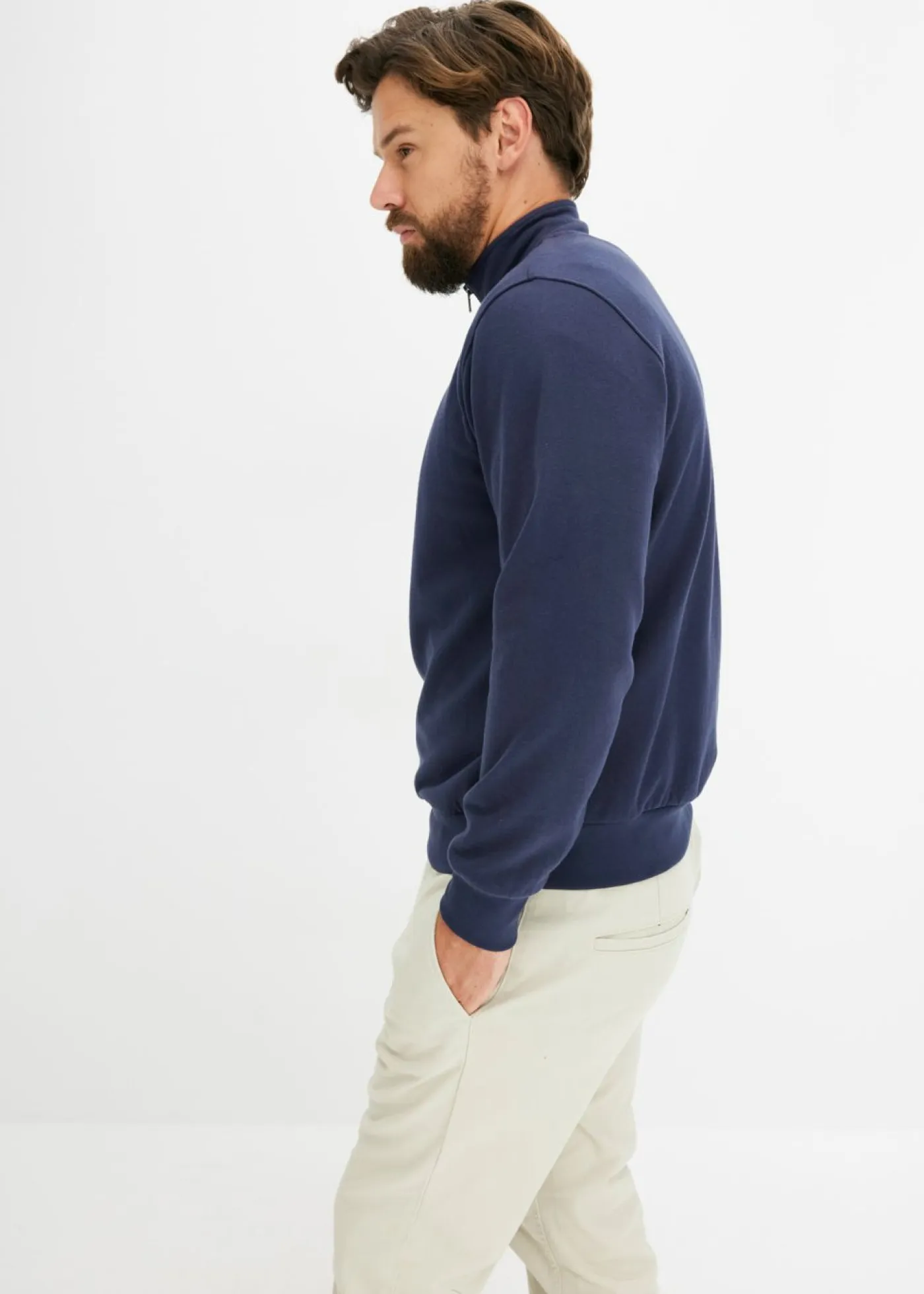 Hombre bonprix bonprix Sudadera con cuello troyer