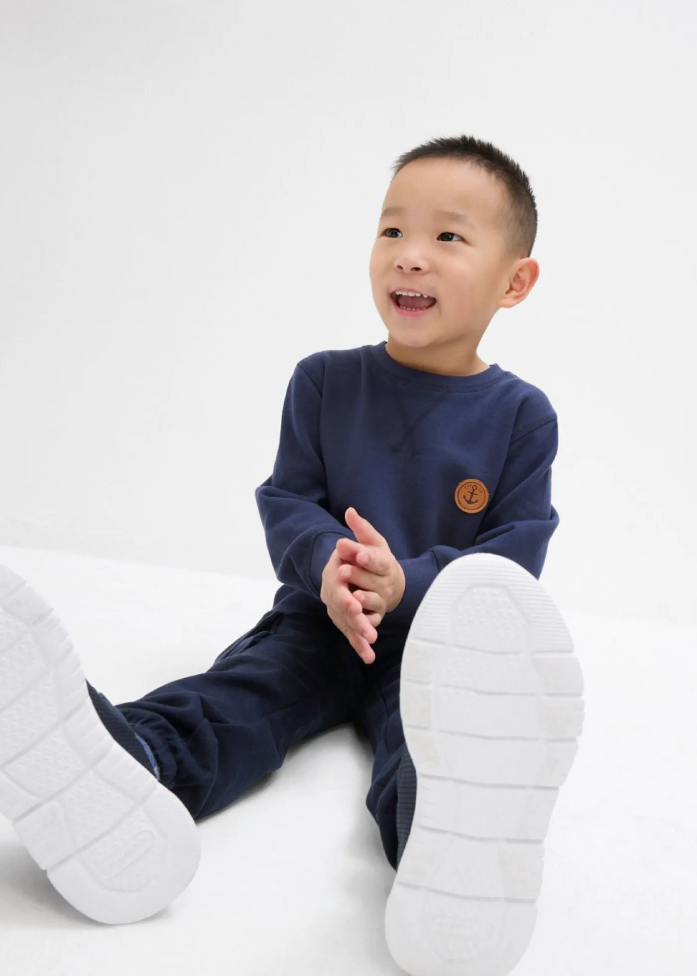 bonprix bonprix Ropa 2 A 9 Años·Sudaderas Y Jerséis>Sudadera de algodón orgánico puro Azul marino