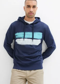 bonprix bonprix Chándals>Sudadera de algodón orgánico puro con capucha Azul marino