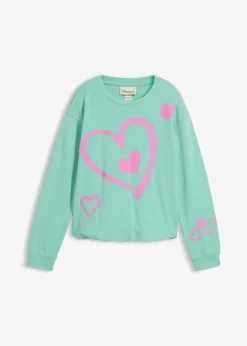 Niños bonprix bonprix Sudadera de algodón orgánico puro con dobladillo abullonado