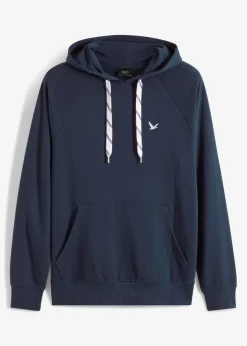bonprix bonprix Básicos En Rebajas|Chándals>Sudadera de algodón orgánico puro con capucha Azul marino