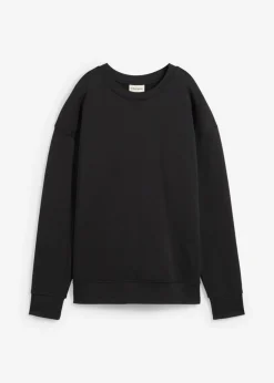bonprix bonprix Básicos En Rebajas|Chándals>Sudadera de algodón orgánico puro, loose fit Negro