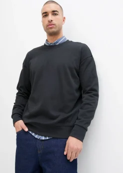 bonprix bonprix Básicos En Rebajas|Chándals>Sudadera de algodón orgánico puro, loose fit Negro