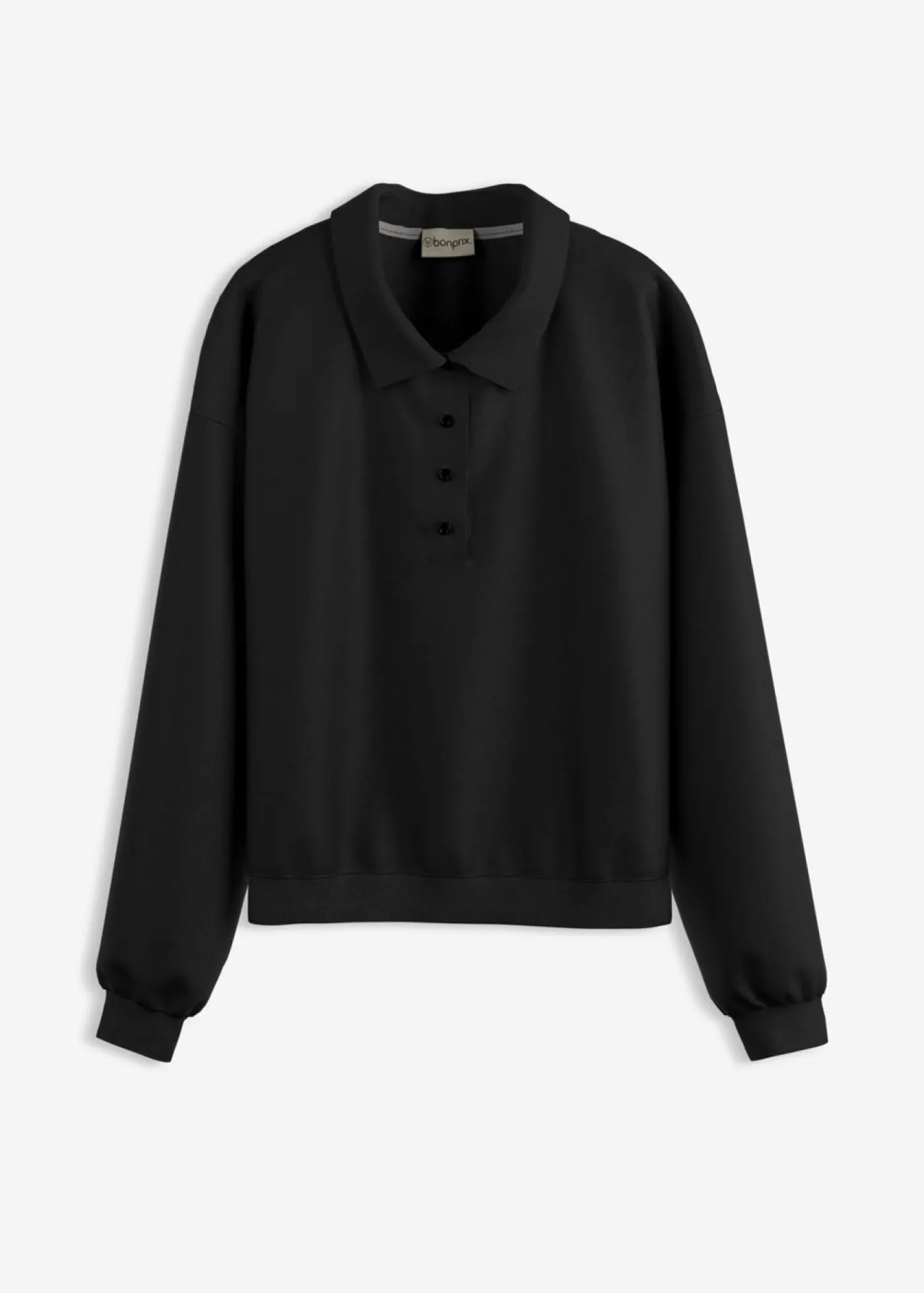 bonprix bonprix Básicos|Ropa Cómoda>Sudadera de algodón orgánico puro Negro