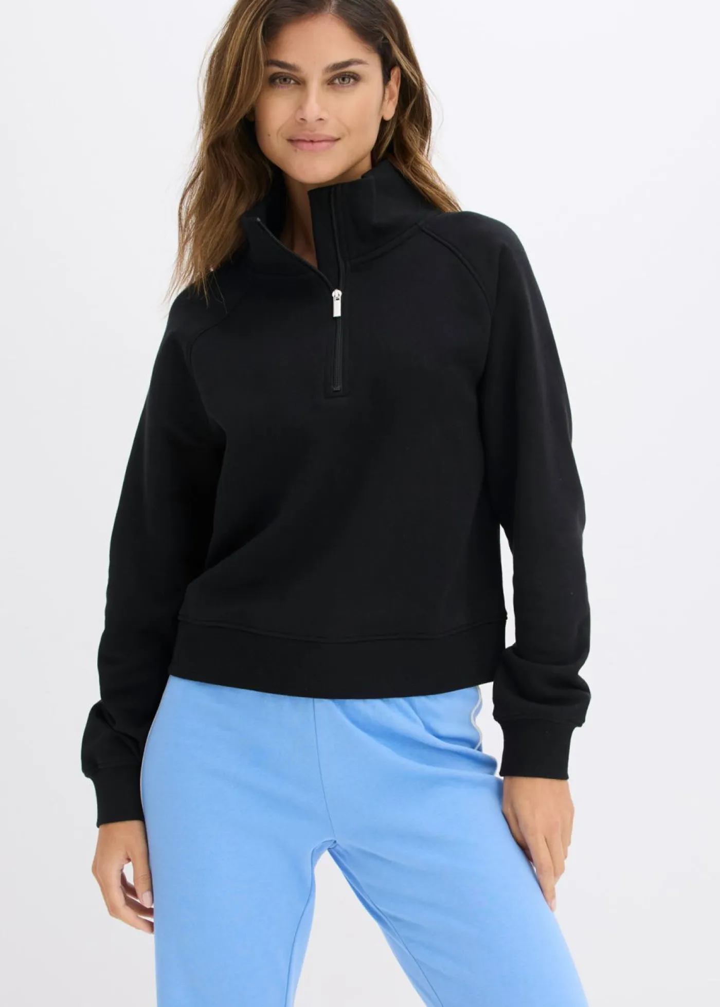 bonprix bonprix Básicos|Ropa Cómoda>Sudadera de algodón orgánico puro Negro
