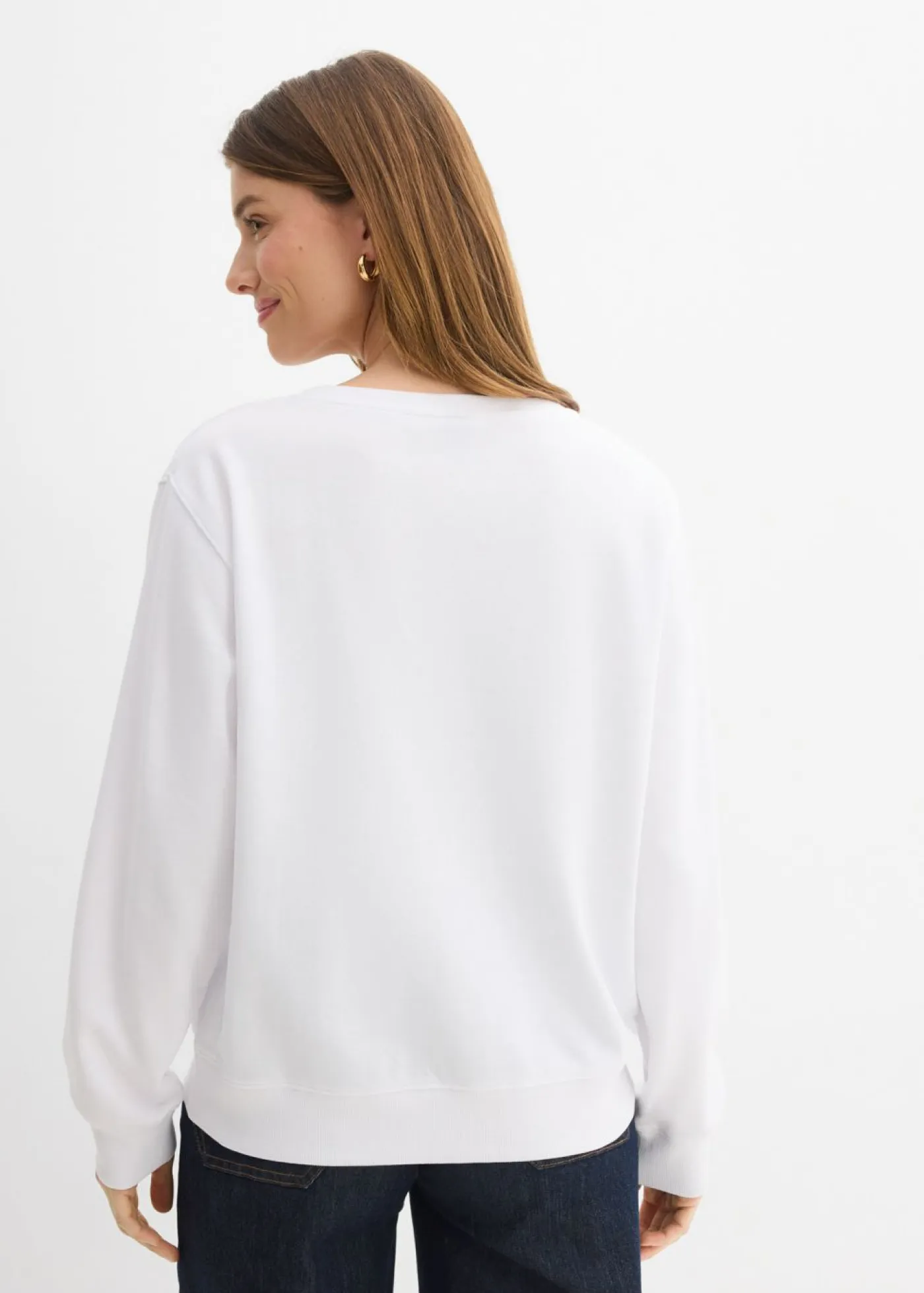 bonprix bonprix Ropa Cómoda|Novedades>Sudadera de algodón puro Blanco