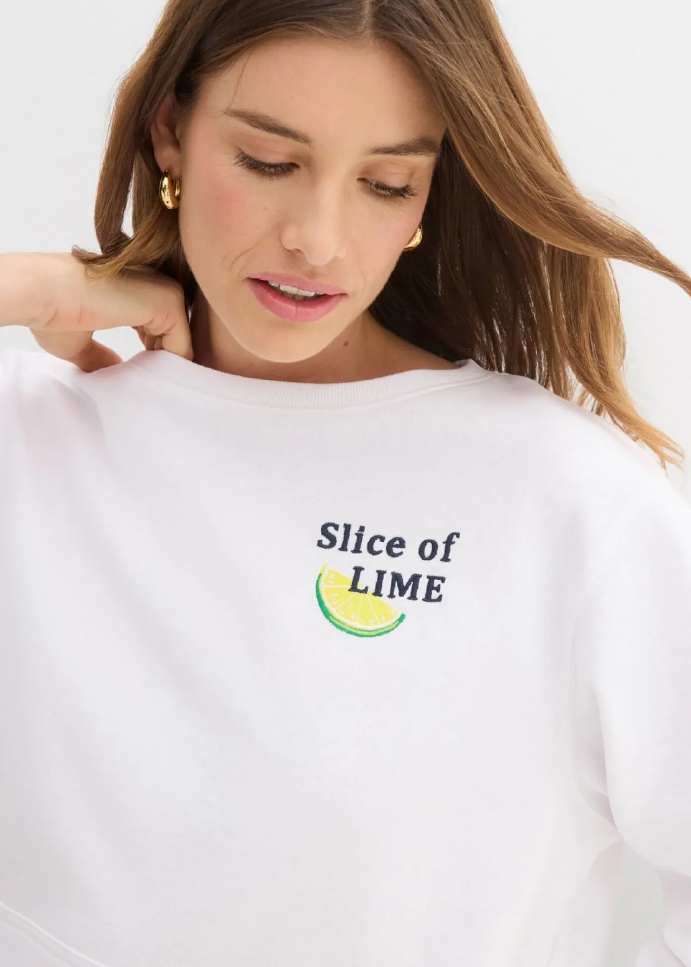 bonprix bonprix Ropa Cómoda|Novedades>Sudadera de algodón puro Blanco