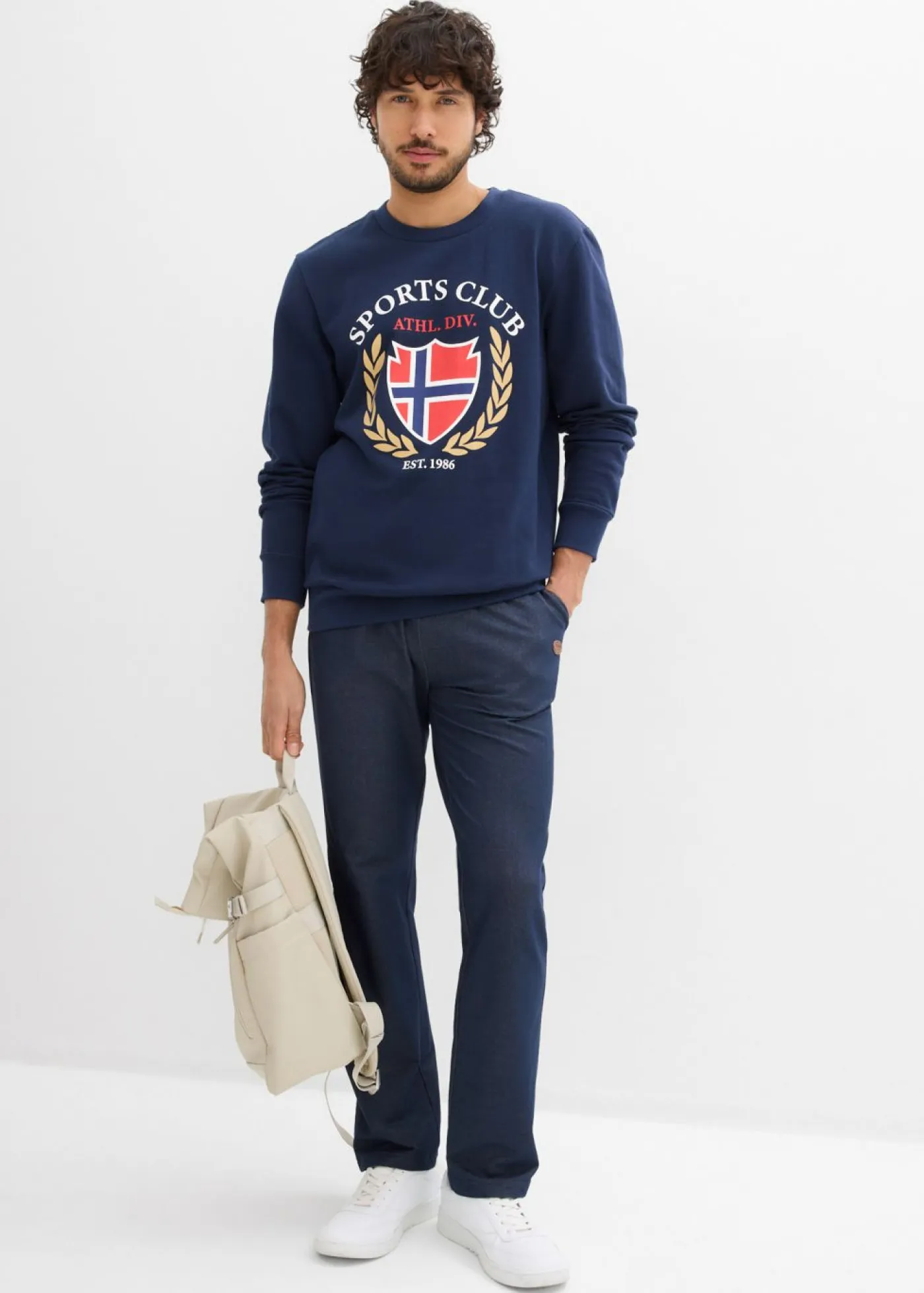 Hombre bonprix bonprix Sudadera de algodón puro