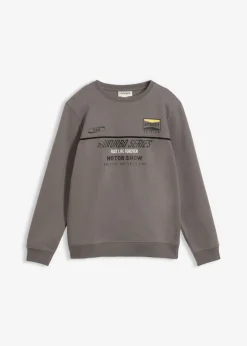 bonprix bonprix Ropa 9 A 16 Años·Sudaderas Y Jerséis>Sudadera en mezcla suave de algodón Gris ahumado estampado