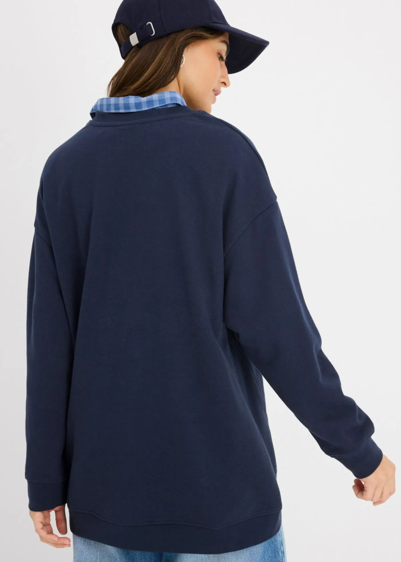 bonprix bonprix Ropa Cómoda>Sudadera holgada Azul marino