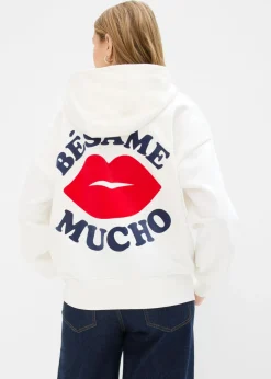 bonprix bonprix Básicos|Ropa Cómoda>Sudadera holgada Blanco lana