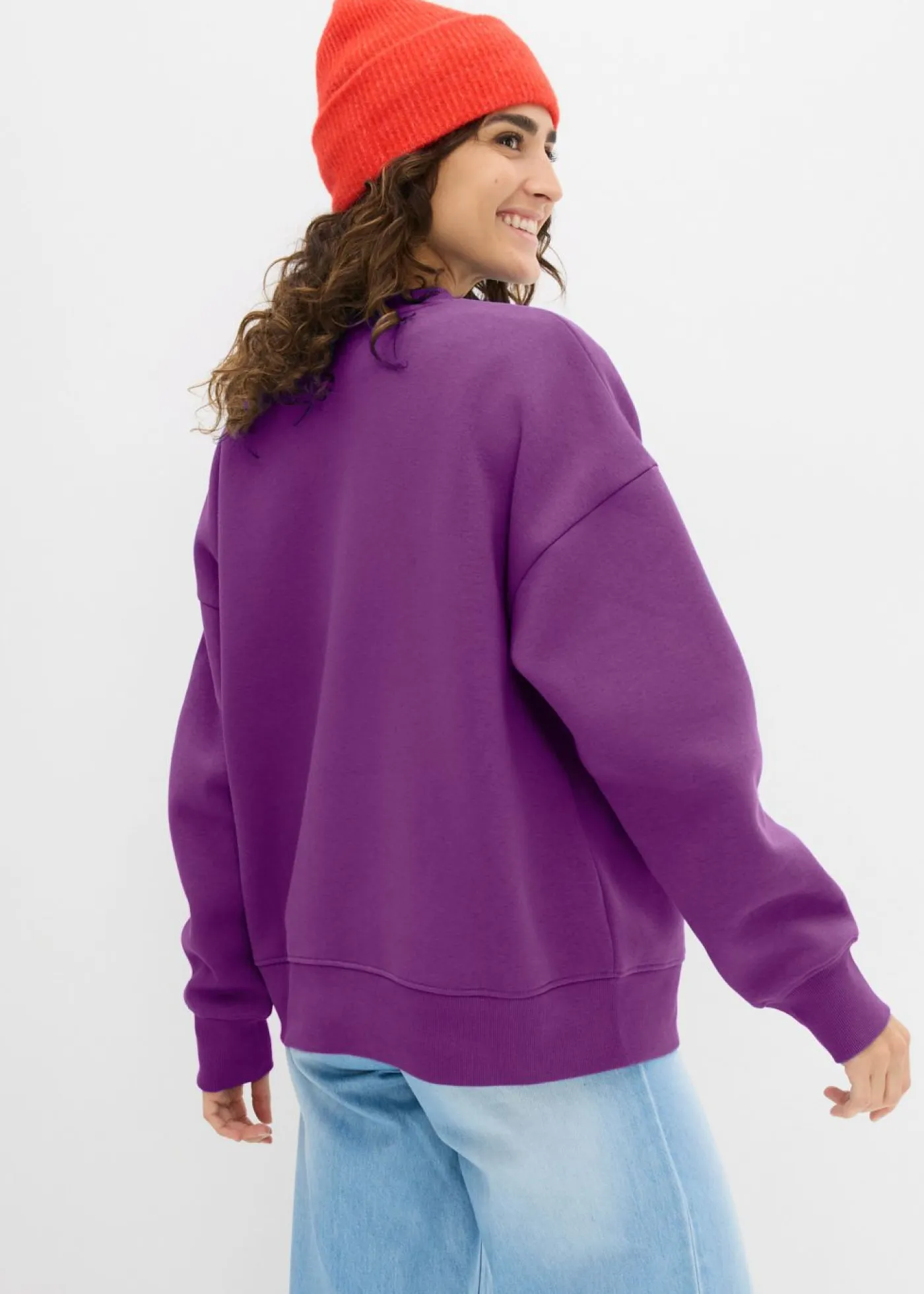 bonprix bonprix Básicos|Ropa Cómoda>Sudadera holgada Morado oscuro