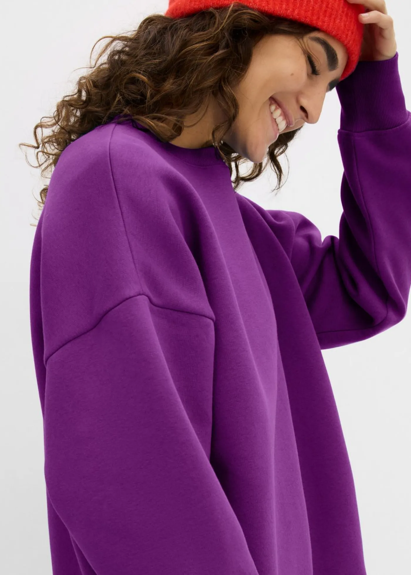 bonprix bonprix Básicos|Ropa Cómoda>Sudadera holgada Morado oscuro