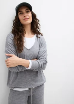 Mujer bonprix bonprix Sudadera holgada con aspecto de punto