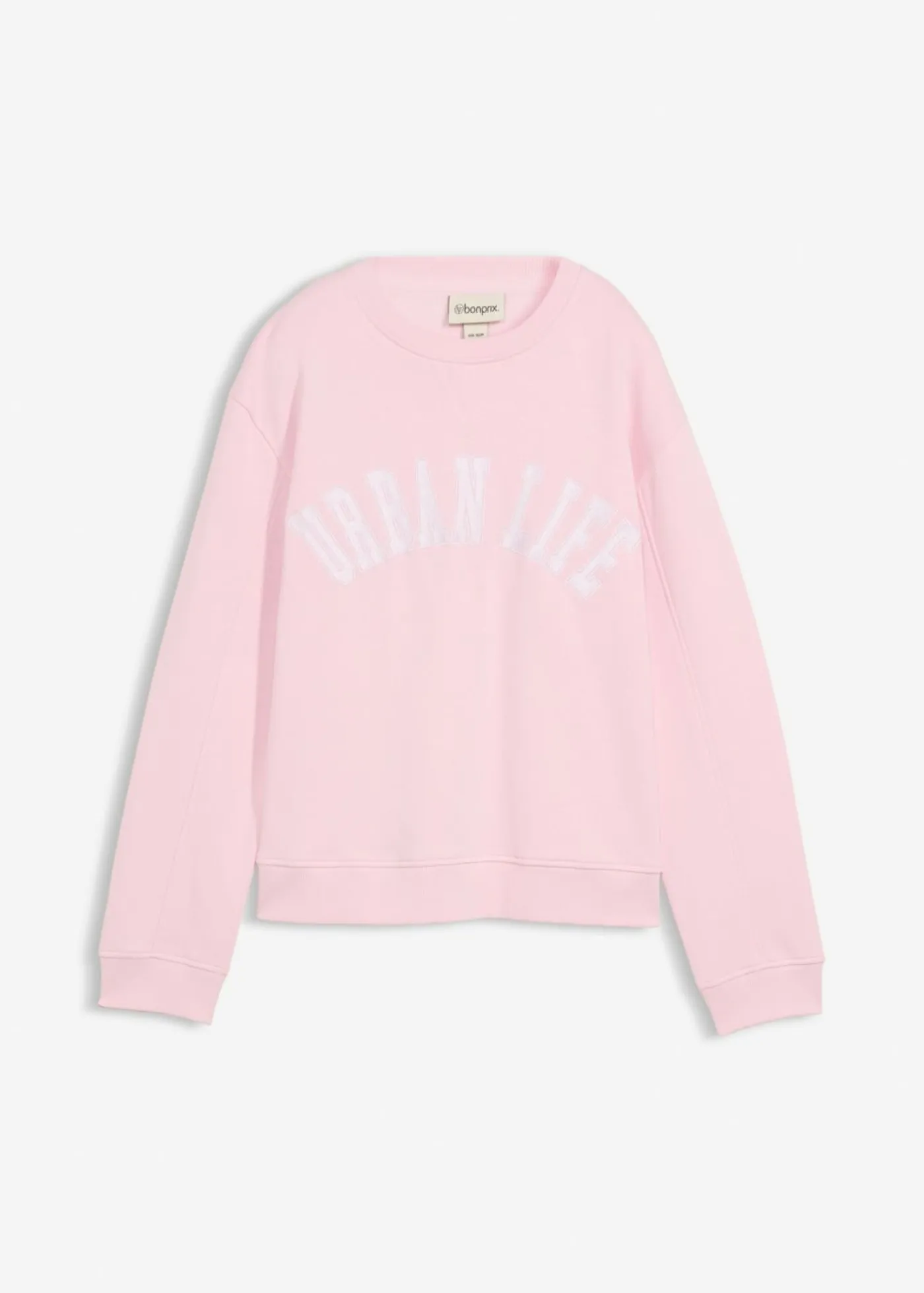 bonprix bonprix Ropa Cómoda>Sudadera holgada de algodón puro rosa cristal