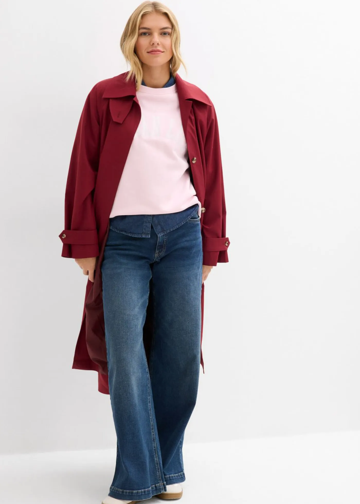 bonprix bonprix Ropa Cómoda>Sudadera holgada de algodón puro rosa cristal