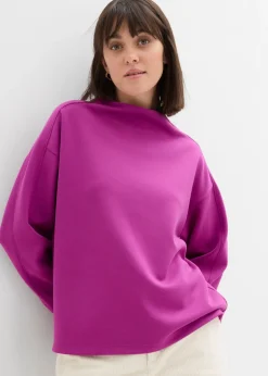 bonprix bonprix Básicos|Ropa Cómoda>Sudadera holgada de neopreno suave Fucsia oscuro