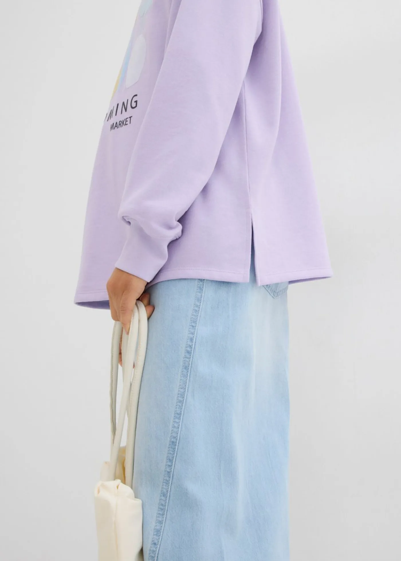 Mujer bonprix bonprix Sudadera holgada en mezcla de algodón