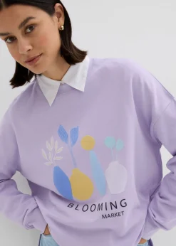 Mujer bonprix bonprix Sudadera holgada en mezcla de algodón