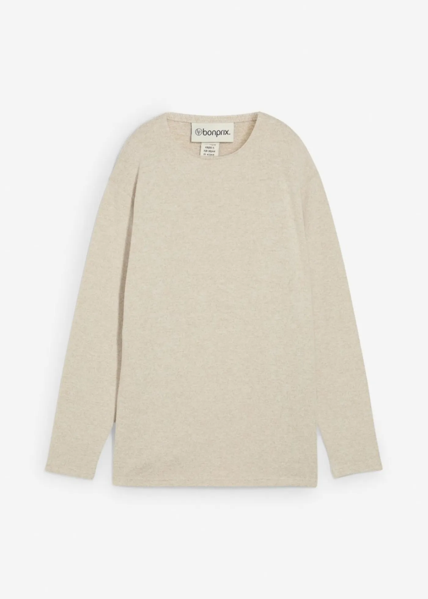 Mujer bonprix bonprix Sudadera larga con aspecto de punto