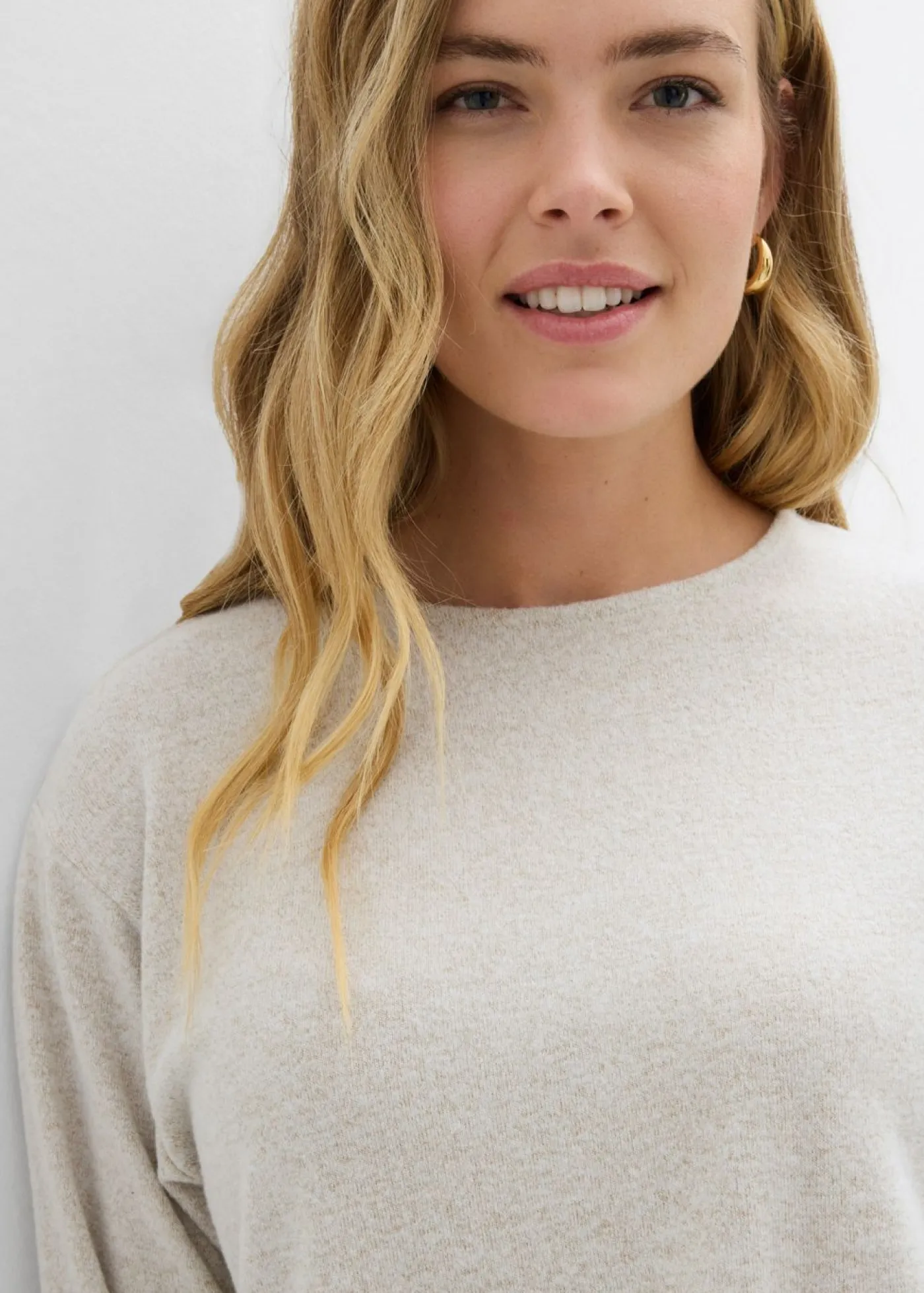 Mujer bonprix bonprix Sudadera larga con aspecto de punto