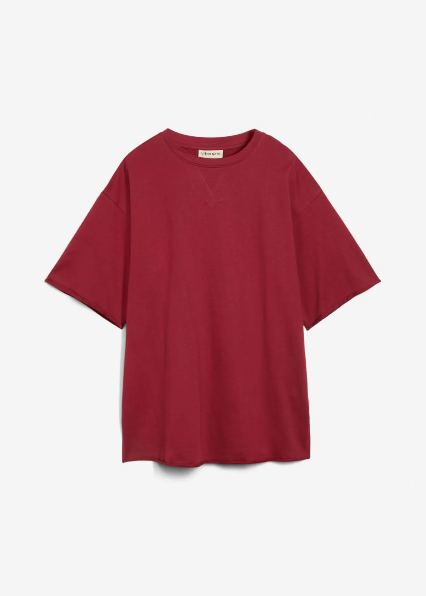 bonprix bonprix Ropa Cómoda>Sudadera larga de algodón puro Rojo