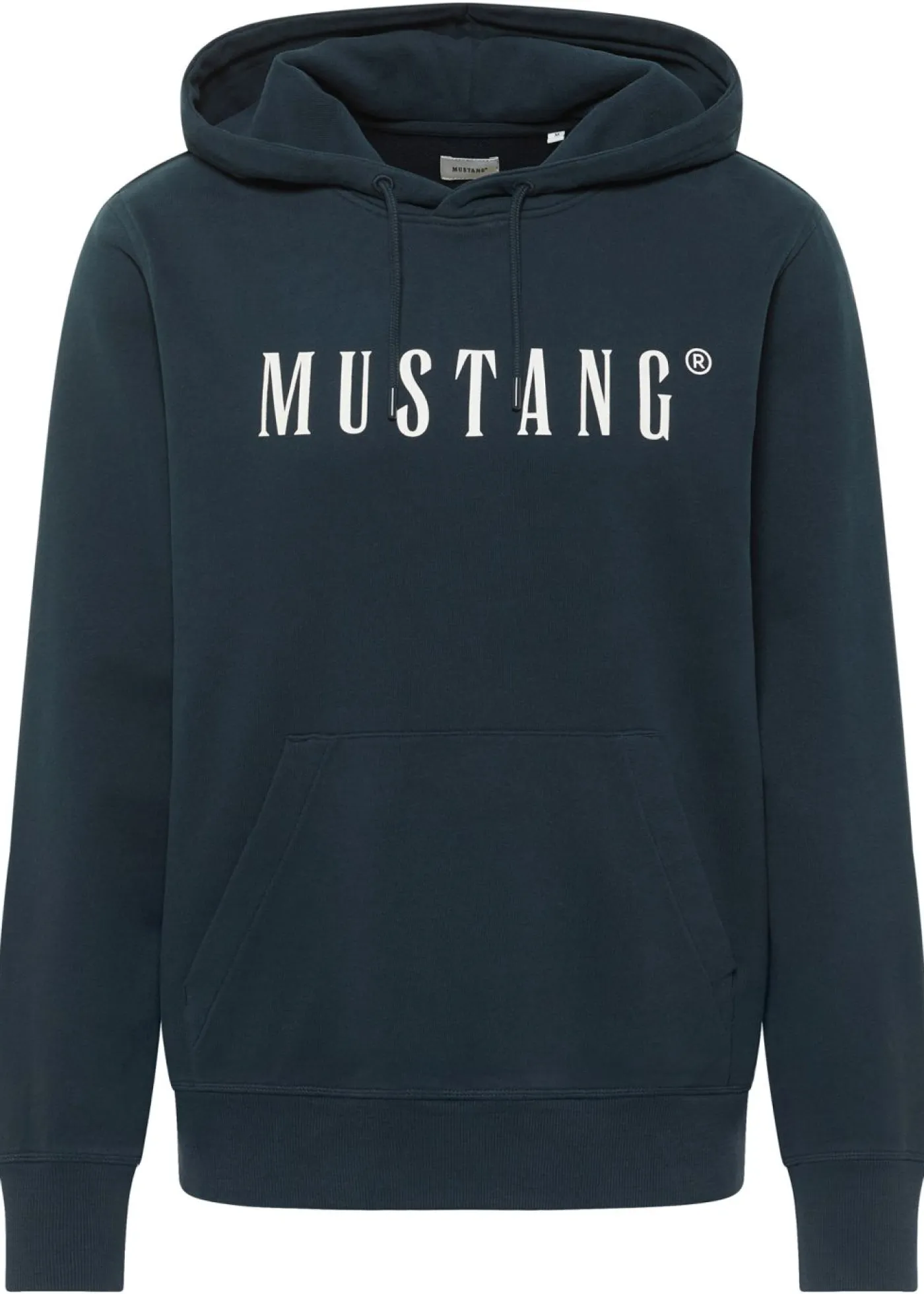 bonprix Mustang Jeans Chándals>Sudadera Mustang Bronson de algodón ecológico puro con capucha Azul marino