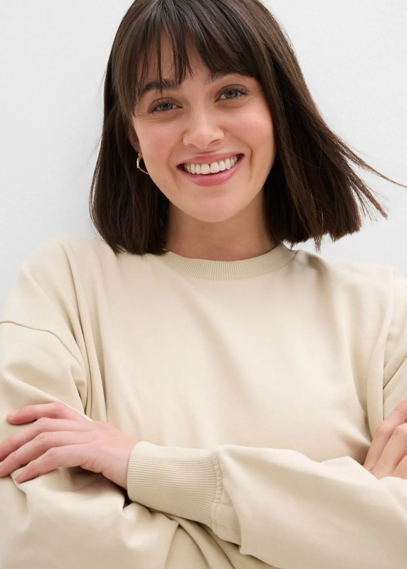 bonprix bonprix Ropa Cómoda>Sudadera oversize Arena claro