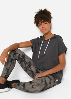 bonprix bonprix Ropa Deportiva|Ropa Cómoda>Sudadera oversize con capucha Antracita jaspeado